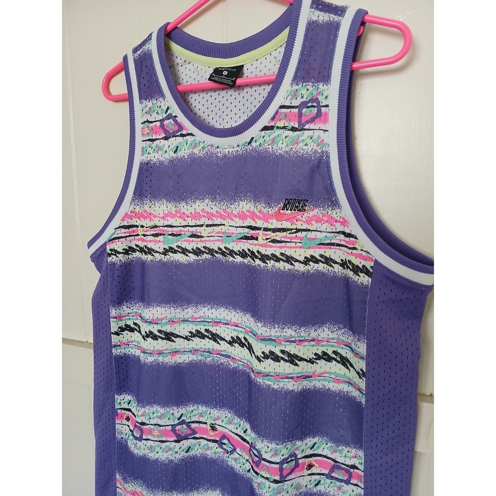 Nike Stories Basketball Jersey  Purple White Standard‎ M Dri Fit DM7938-599